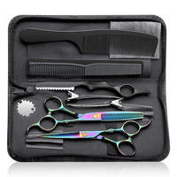 HAARSCHERE Set 10-teilig Edelstahl Regenbogenfarben - Multicolor, Metall (7.6/2.5/17.8cm)