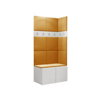 GARDEROBEN-SET Orion I - Weiß/Orange, Holzwerkstoff/Kunststoff (84/186/46cm) - MIRJAN24