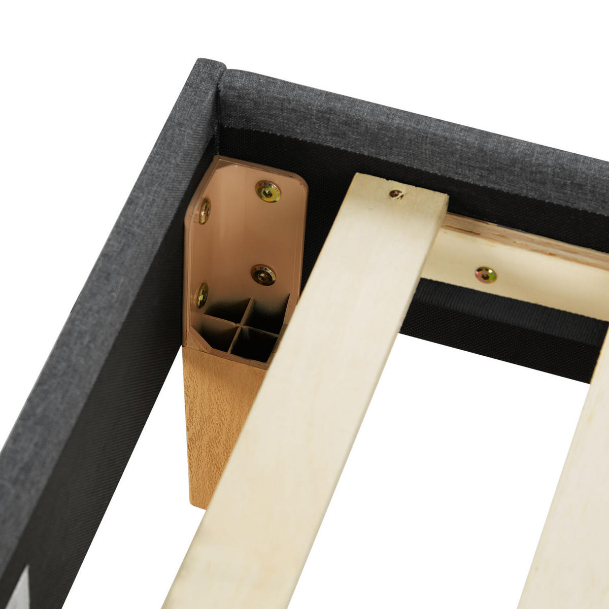 POLSTERBETT mit Matratze 90/200 cm in Grau - Grau, Textil (90/200cm) - Homestyle4u