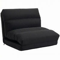 SCHLAFSESSEL DE-33491 5-fach verstellbar mit Bettfunktion Schwarz - Schwarz, Metall (70/56/72cm)