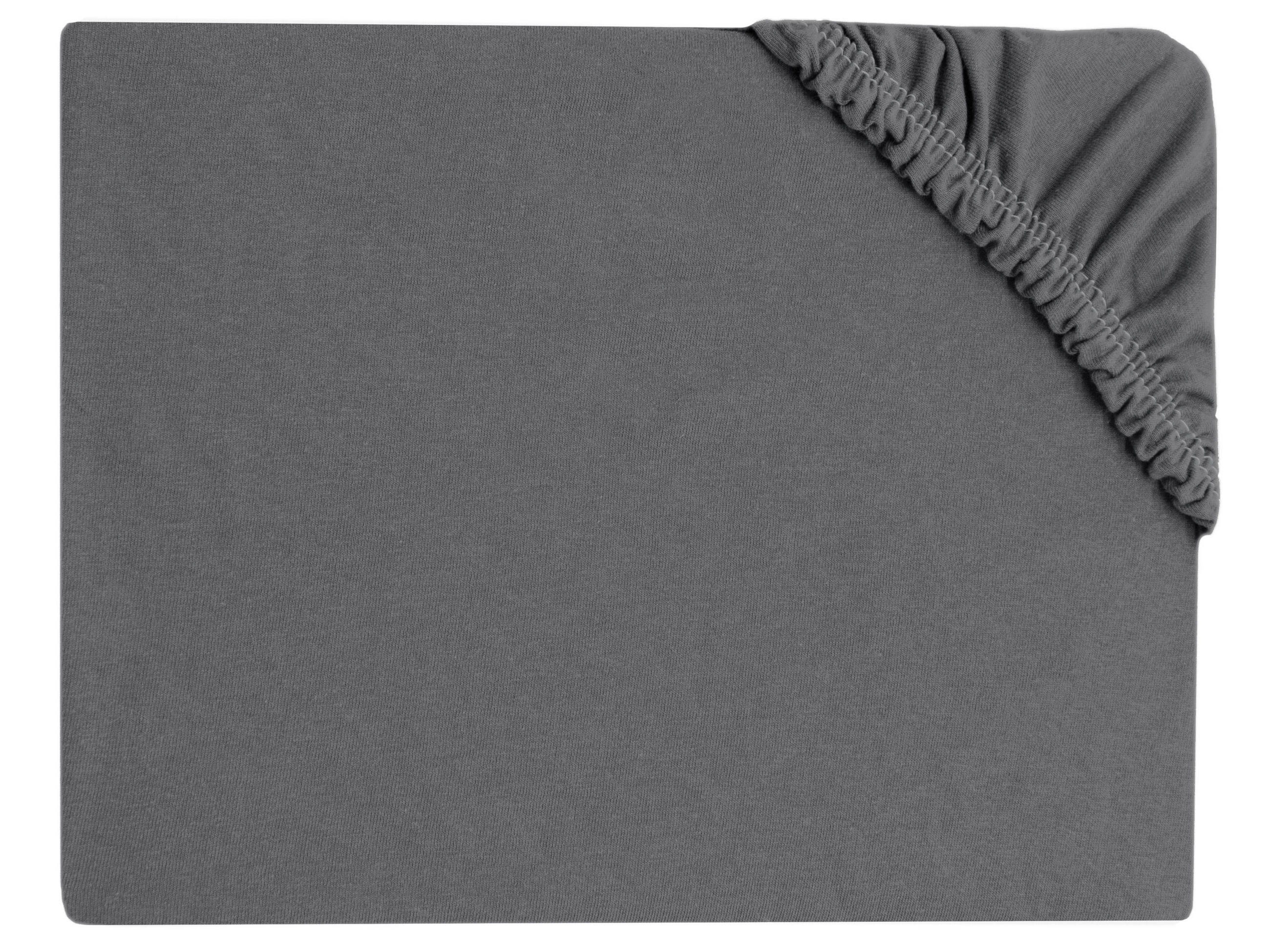 SPANNBETTLAKEN, 100x200 cm, 100% Baumwolle, Grau - Grau, Textil (100/200cm) - Zollner