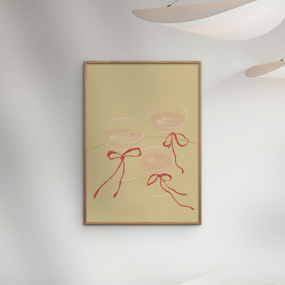 POSTER mit Rahmen Katharina Puritscher - Cheers to Us - Eichefarben/Naturfarben, Holz/Papier (30/40cm) - Poster&Frame