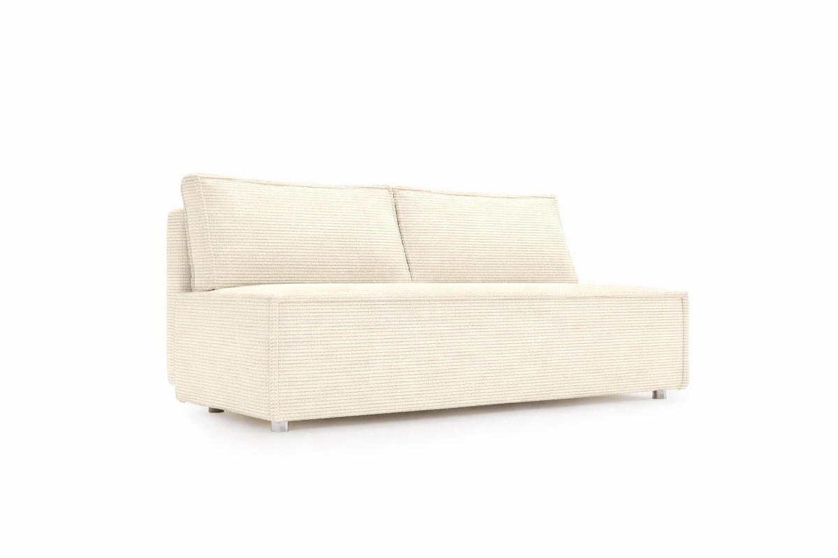 SCHLAFSOFA Mit Bettkasten DUO, Stoff Poso, Ecru - Ecru, Holz (198/89/90cm) - Kaiser Möbel