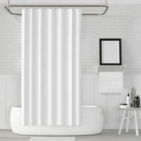 DUSCHVORHANG Weiß 90 x 180 cm Polyester wasserdicht schimmelresistent mit Haken rostfrei - Weiß, Kunststoff (90/180cm) - MCBOSON