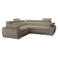 ECKSOFA Boston Maxi - Chromfarben/Hellbraun, Holz/Textil (260/260cm) - MIRJAN24
