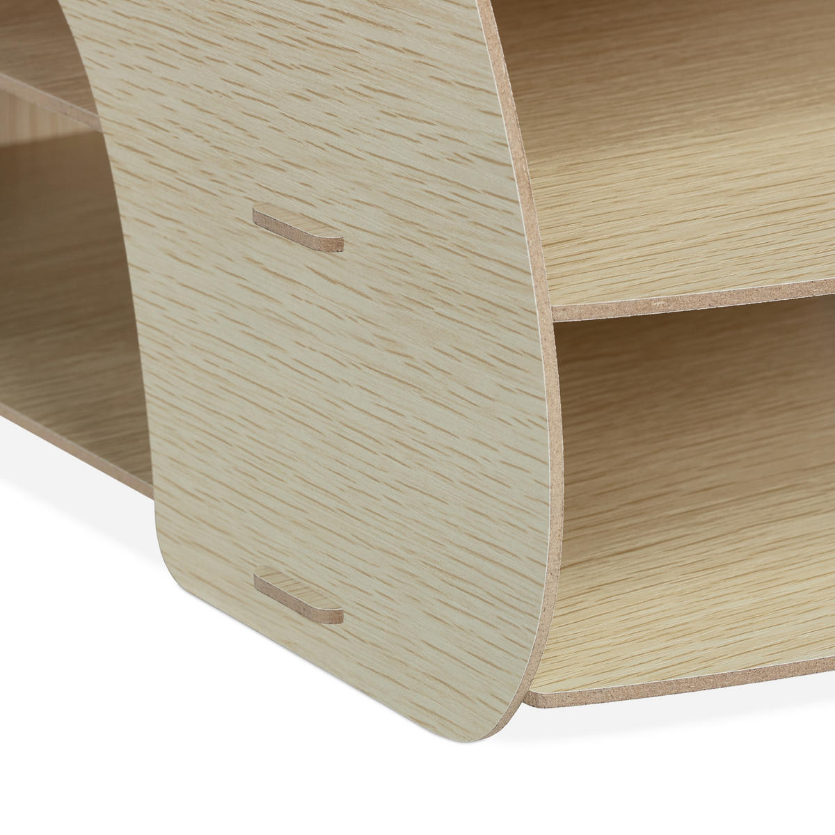 ULOŽENIE dokumentov - svetlohnedá, kompozitné drevo (25.5/27/34.5cm) - Relaxdays