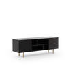 TV-LOWBOARD Nubia 150 cm Schwarz - Goldfarben/Schwarz, Holzwerkstoff/Metall (150/52/41cm) - Ravio