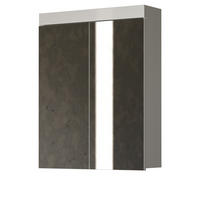 SPIEGELSCHRANK weiß Hochglanz 60 x 77 cm, Badschrank 2-türig - Weiß, Glas/Holzwerkstoff (60/77/17cm) - Top.Furn