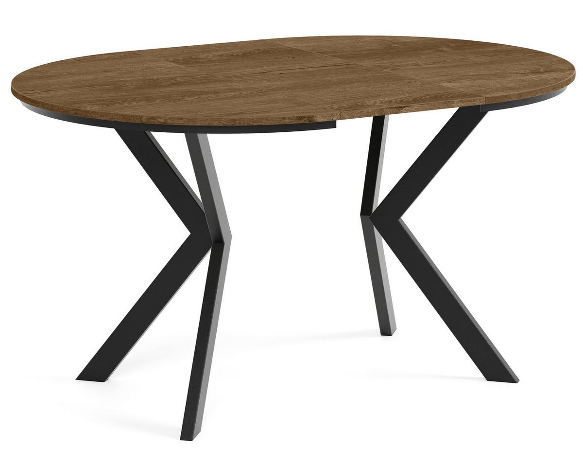 TISCH Schwarz EWA Ausziehbar - Schwarz, Holzwerkstoff (100/100/76cm) - Sepro Meble