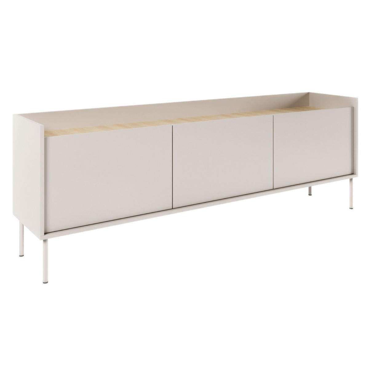TV-SCHRANK Tovi Kaschmir / Holzoptik Eiche 175 cm - Taupe, Holzwerkstoff/Metall (175/58.5/36.4cm) - Selsey