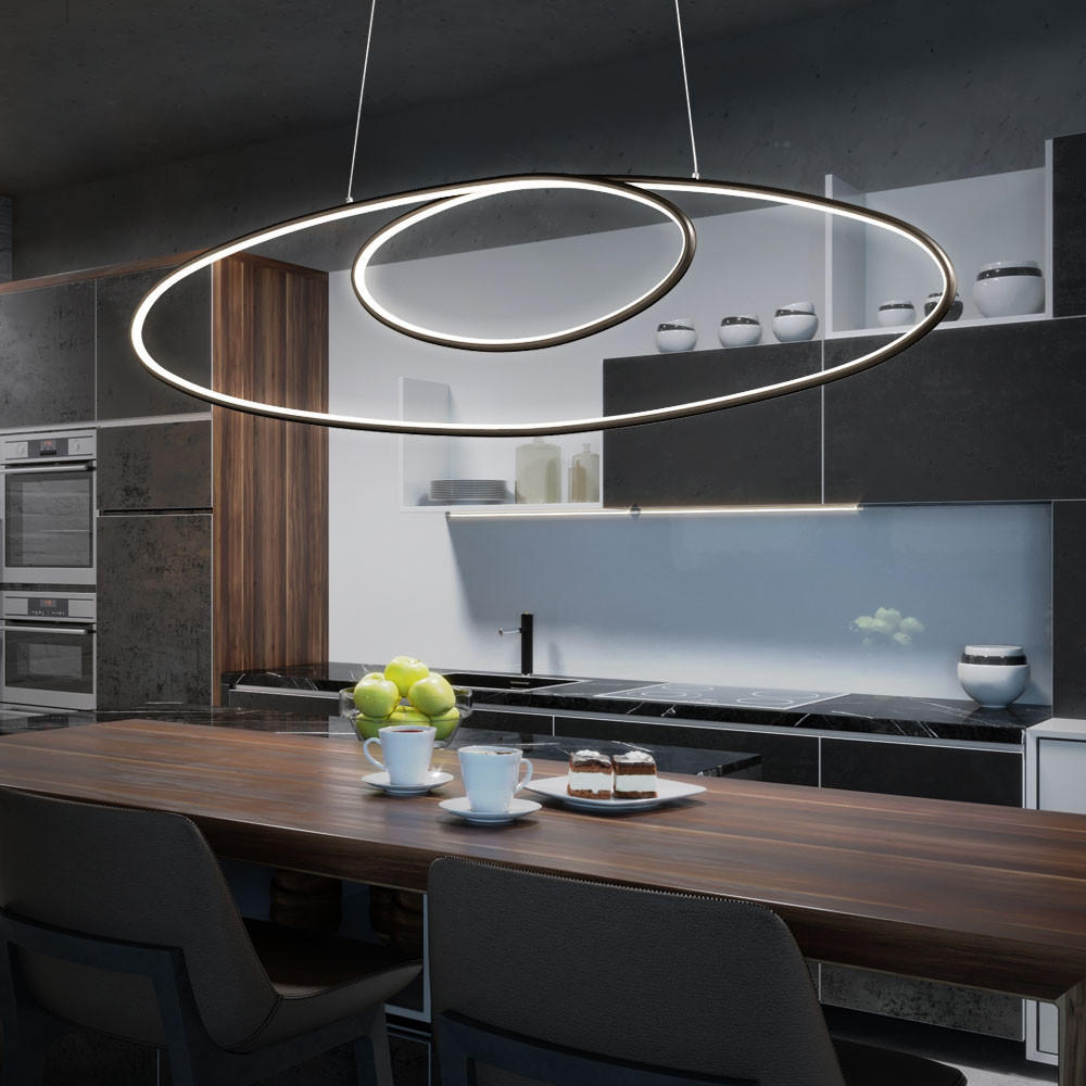 LED HÄNGELEUCHTE Metall Schwarz - Schwarz, Metall (110/10/150cm)