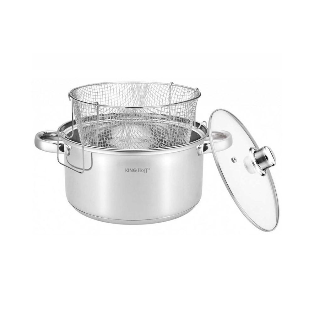 TOPF Silber 24/24/13.5 cm 30829 - Silberfarben, Metall (24cm) - Kinghoff 