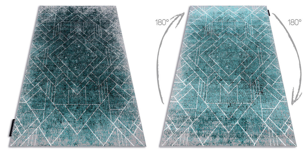 TEPPICH De Luxe 160/220 cm - Grau, Textil (160/220cm) - rugsX