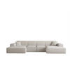 WOHNLANDSCHAFT Celes Premium Xs Bukla - Beige, Holzwerkstoff/Textil (342/73/165cm) - Fun Möbel
