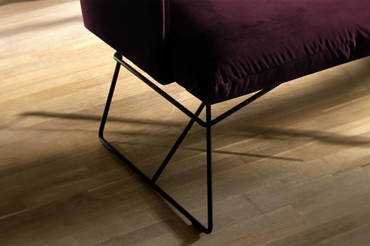 ESSZIMMERBANK CHARME Violett Velvet - Violett, Textil (246/85/68cm) - KAWOLA