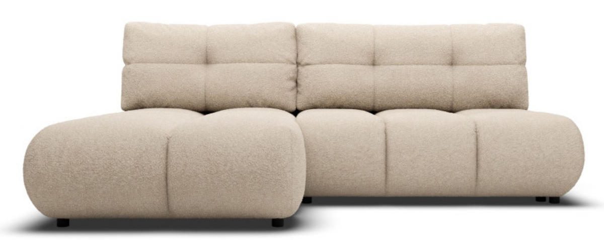 ECKSOFA Beige MILA Ausziehbar Ohne Armlehnen Links - Beige, Textil (230/177cm) - Sepro Meble