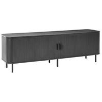 TV-MÖBEL Schwarz Bradley - Schwarz, Holzwerkstoff (180/58/45cm) - Beliani