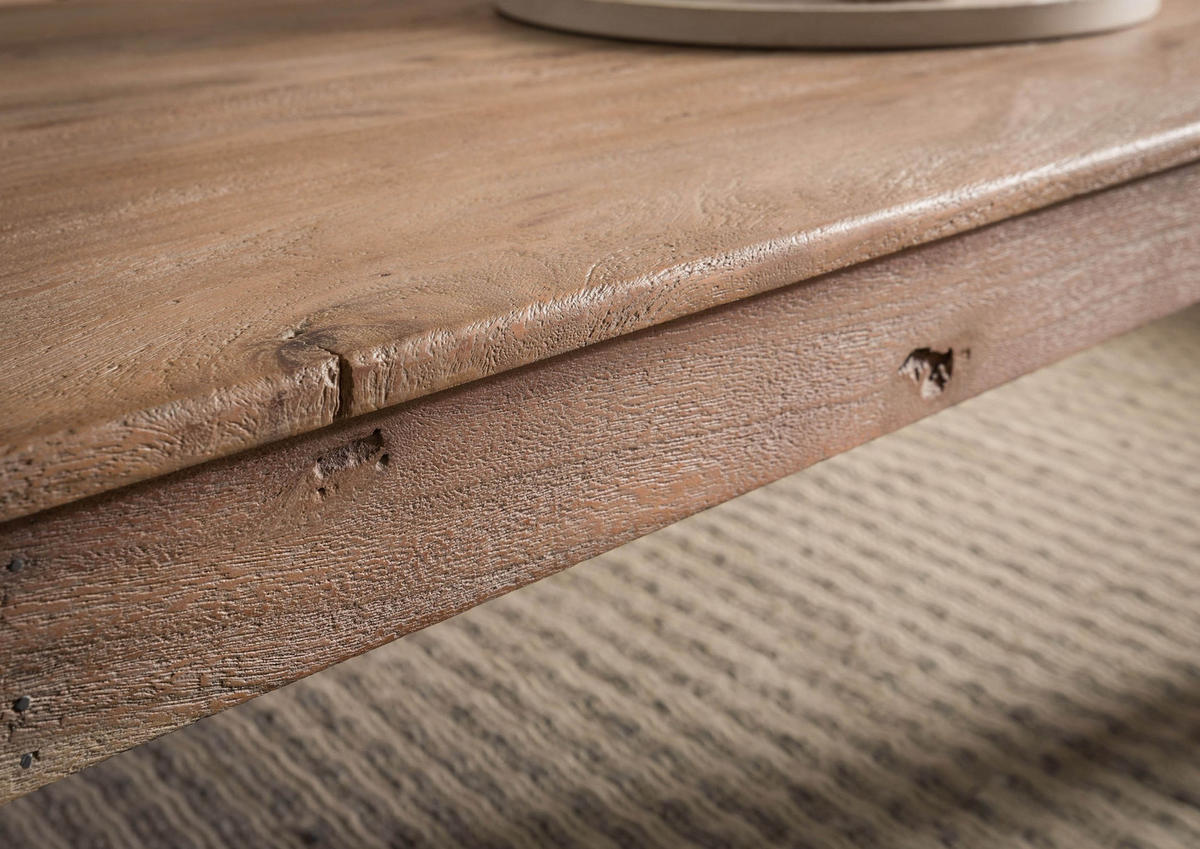 COUCHTISCH Akazie 110x70x45 beige lackiert Amsterdam #118 - Beige, Holz (110/70/45cm) - Massivmoebel24