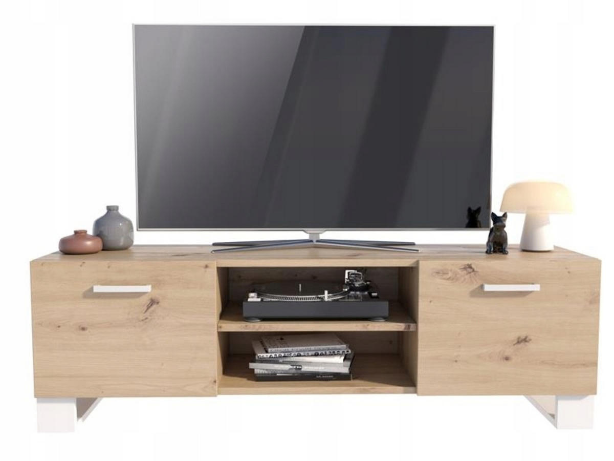 FERNSEHKOMMODE KLARA BIS Artisan Eiche-Weiß 150/40/46,6 cm - Multicolor, Holzwerkstoff (150/46.6/40cm) - Matkam Möbel