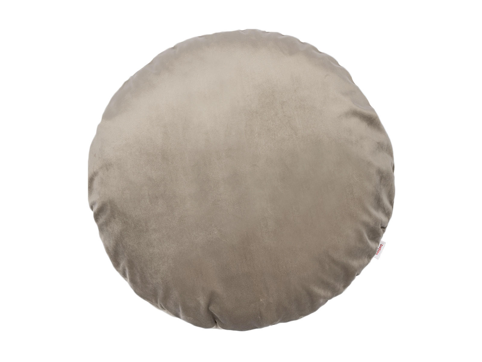 KISSENHÜLLE Rund Samt&Sonders taupe 50 cm Ø - Taupe, Textil (50/50cm) - beties Heimtextil
