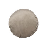 KISSENHÜLLE Rund Samt&Sonders taupe 50 cm Ø - Taupe, Textil (50/50cm) - beties Heimtextil