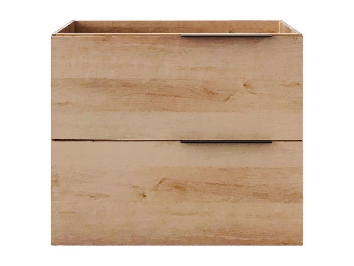 HÄNGENDER Waschbeckenunterschrank - Heller Naturton - 60 cm - NISAYA - Naturfarben, Holz (60/50/46cm) - Vente-Unique