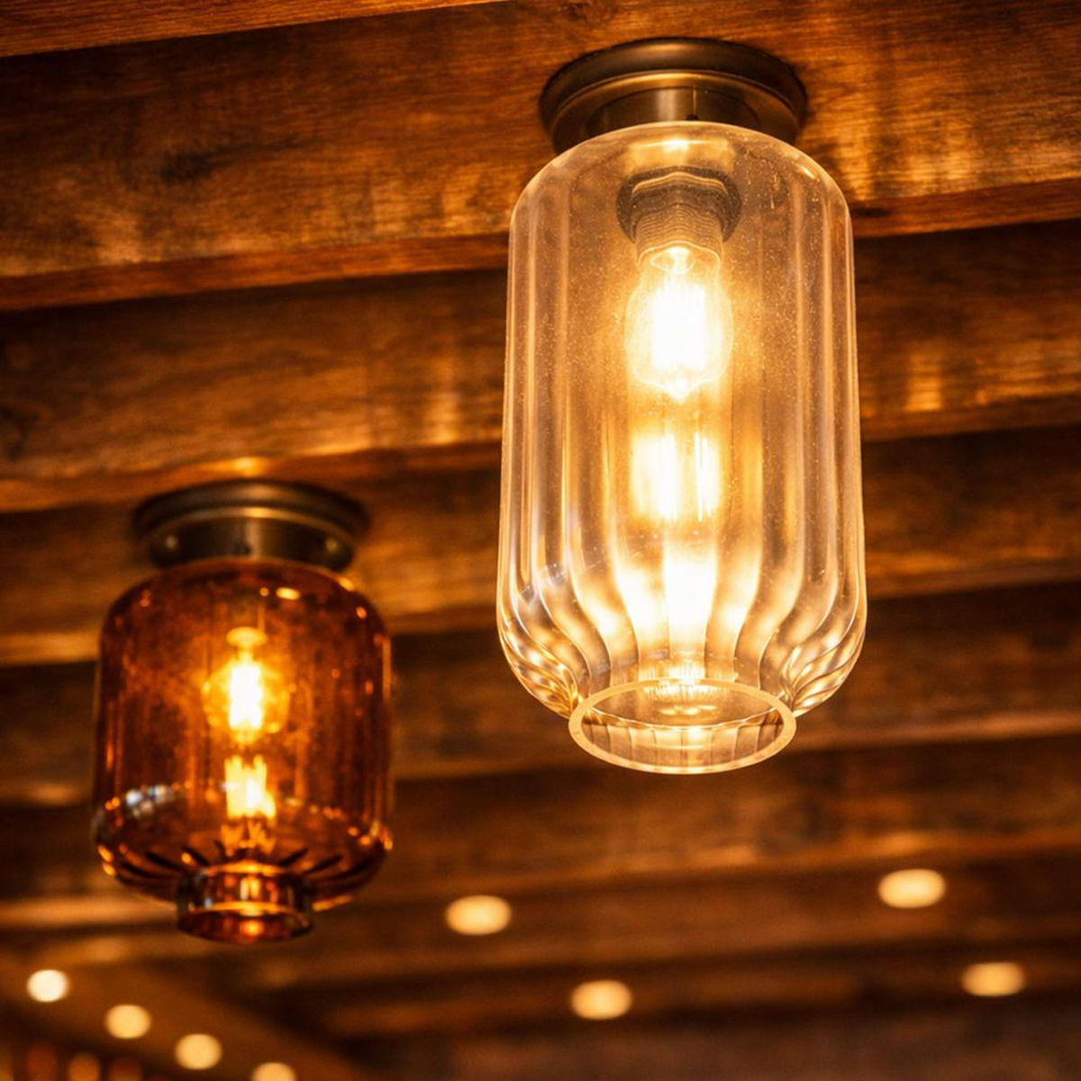 DECKENLEUCHTE Velo Rauch Ø 20cm - Grau, Glas (20/20/23cm) - s.luce