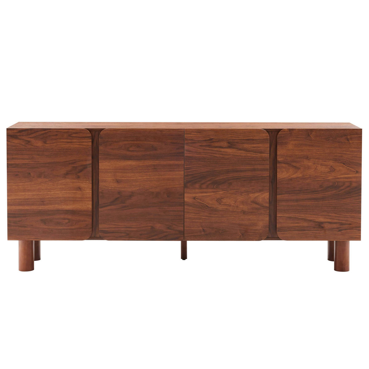 SIDEBOARD, dunkles Holz - Braun, Holz (180/75/38.2cm) - Oviala