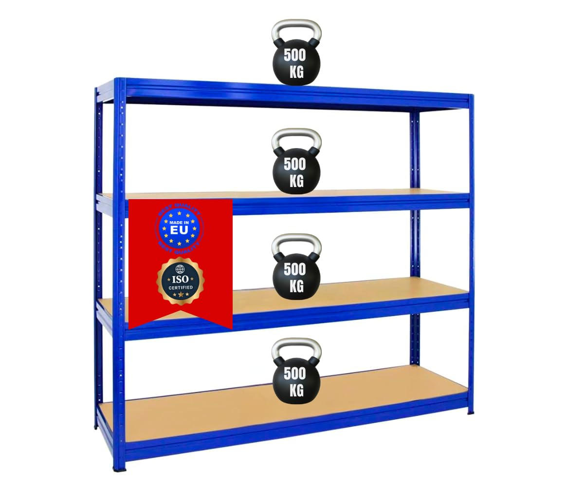 SCHWERLASTREGAL Dino 180x180x60 cm Fachlast 500 kg Blau - Blau, Metall (180/180/60cm) - PROREGAL