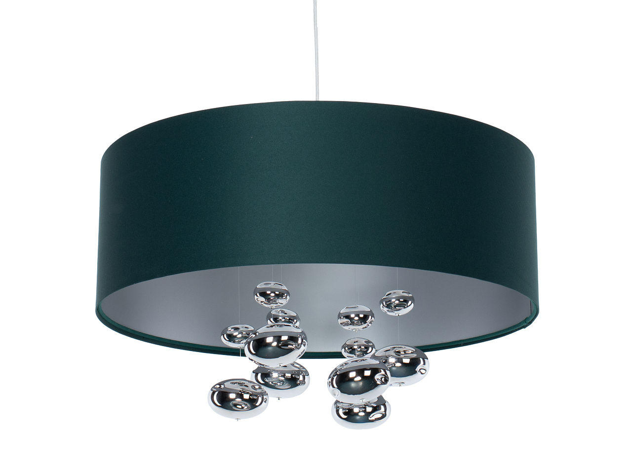 HÄNGELEUCHTE Grün 40/96 cm - Silberfarben/Grün, Kunststoff (40/1/96cm) - ONZENO