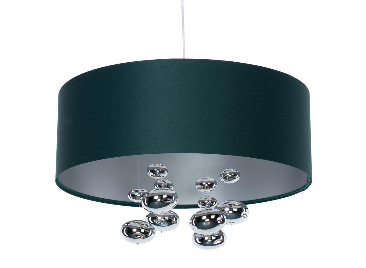 HÄNGELEUCHTE Grün 40/96 cm - Silberfarben/Grün, Kunststoff (40/1/96cm) - ONZENO