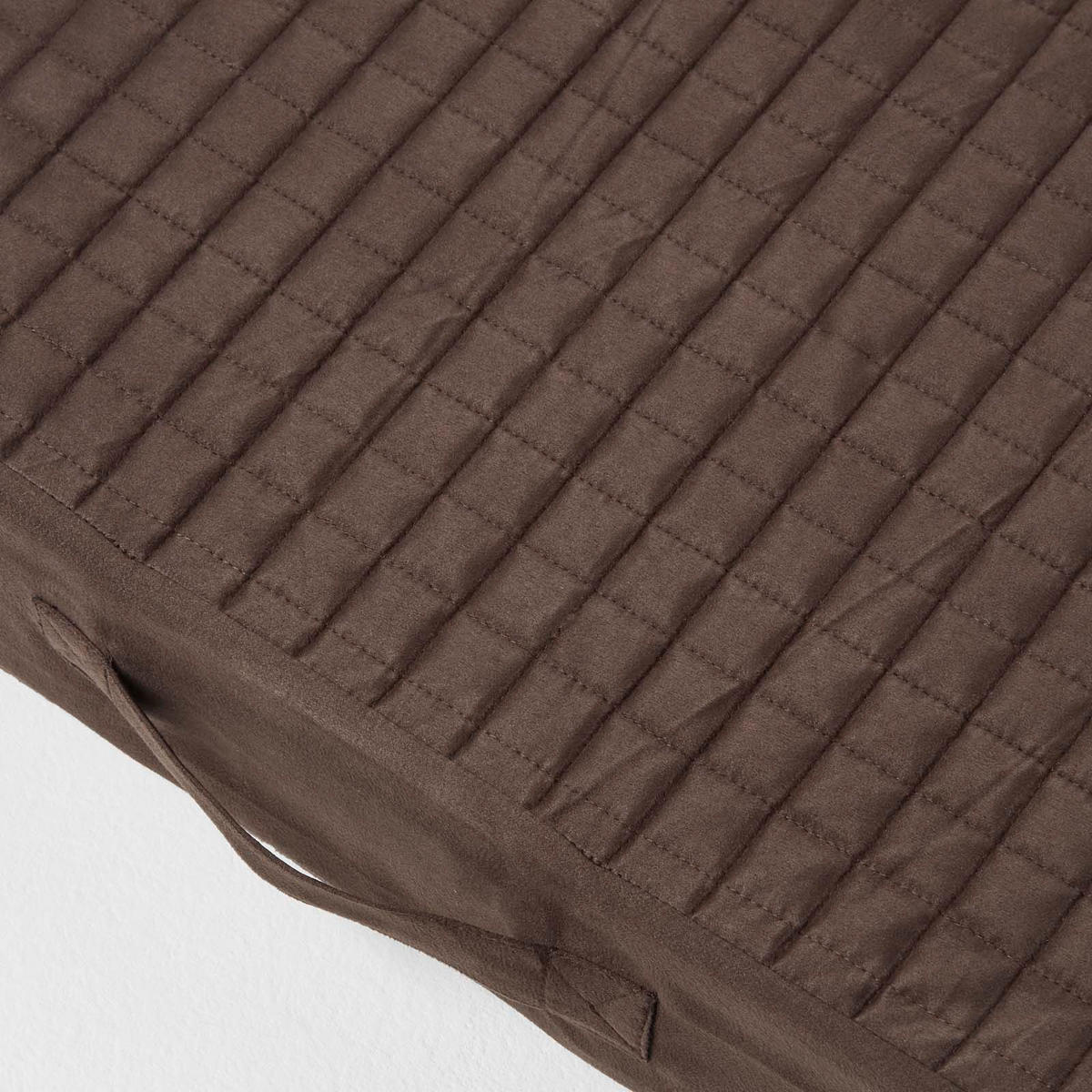 SITZKISSEN orthopädisch 50/50/10 cm – Velours Sesselkissen braun - Braun, Textil (50/50/10cm) - Homescapes