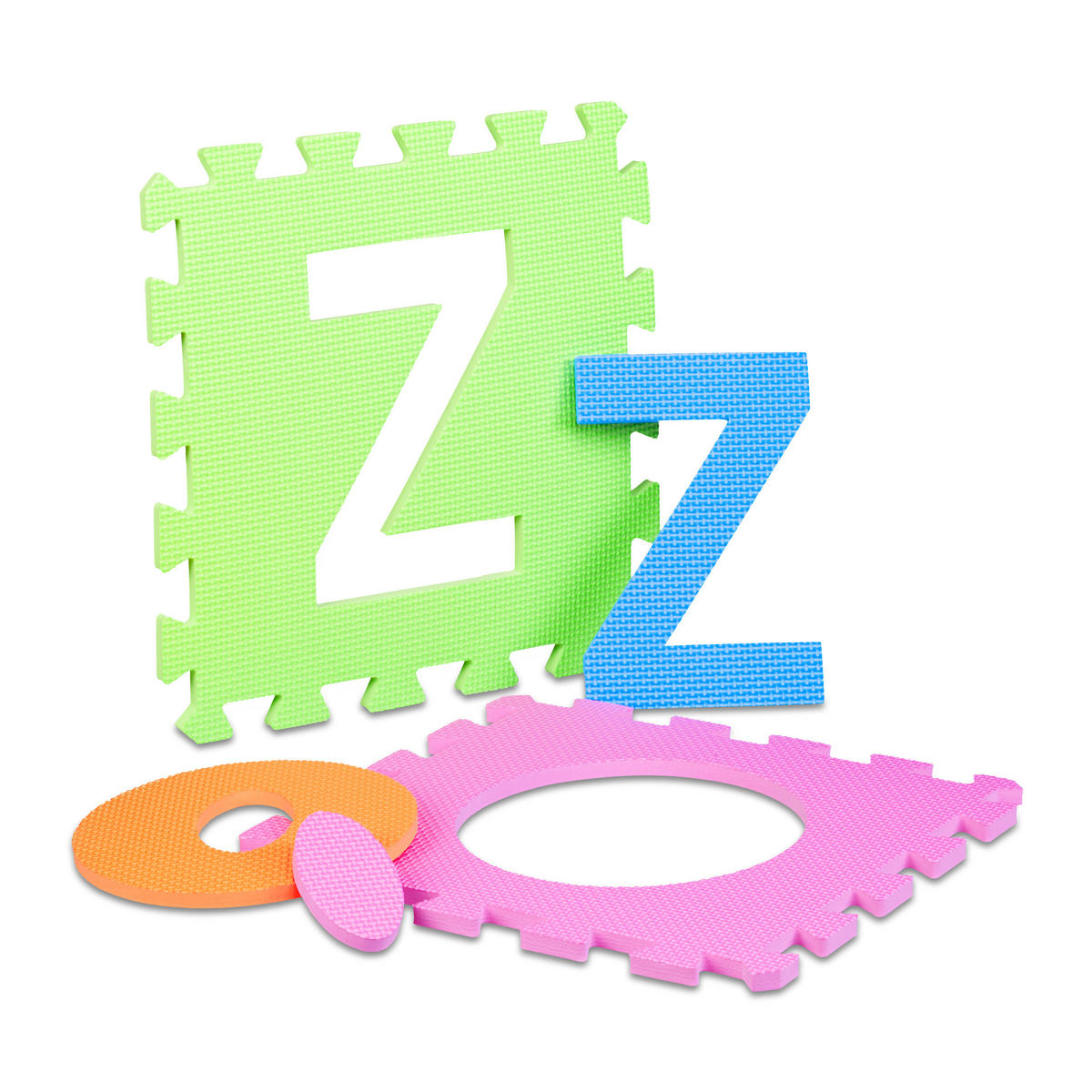 SPIELMATTE Puzzle - Multicolor, Kunststoff (31.5/31.5cm) - Relaxdays