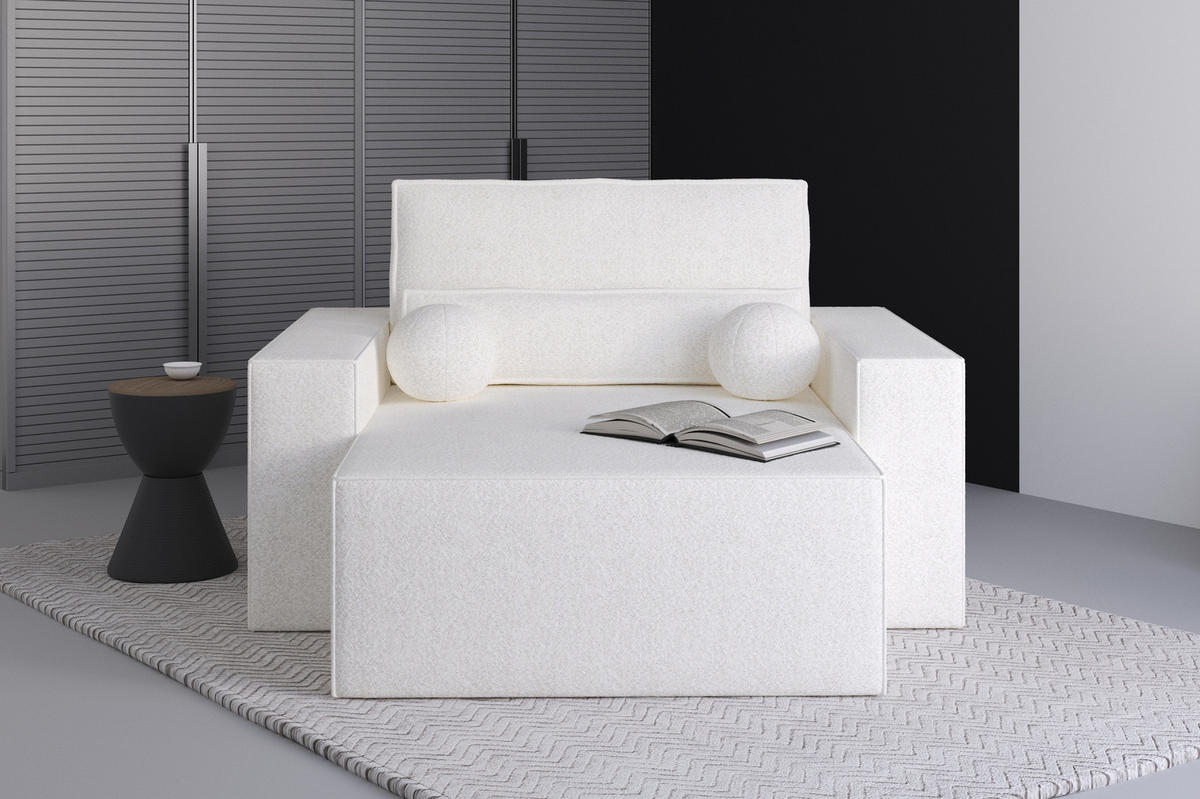 XXL-SESSEL Denver - Weiß - Weiß, Holzwerkstoff (100/85/162cm) - Möblo