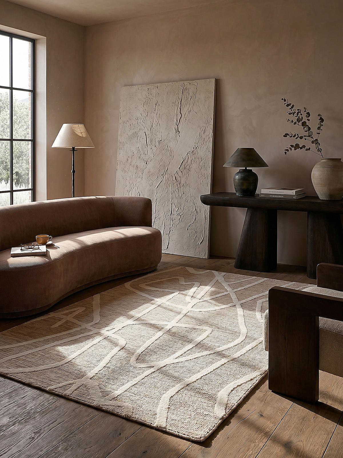 TEPPICH ARLEN, abstrakt, Taupe, 160 x 230 cm - Beige, Textil (230/160cm) - KADIMA DESIGN