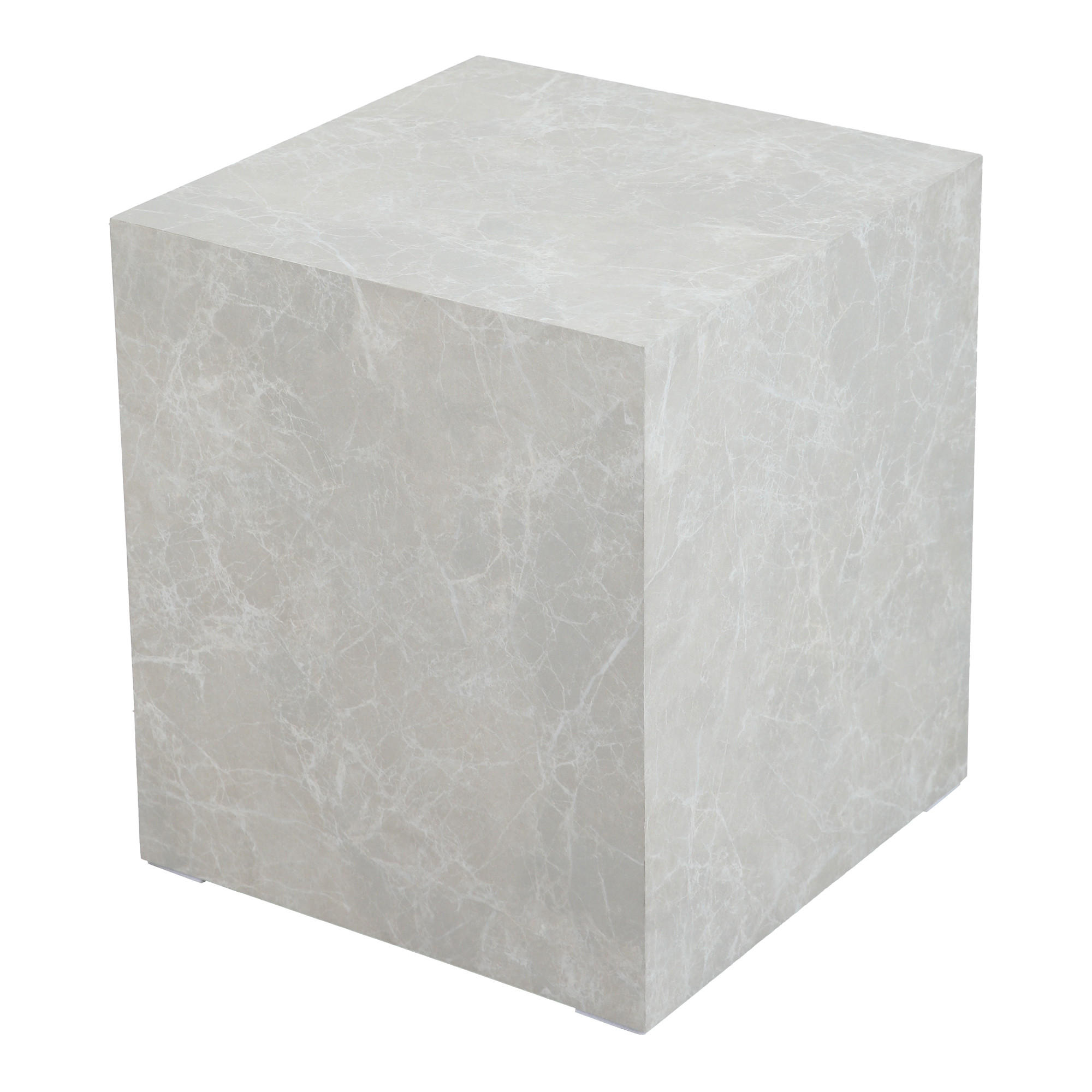 ODKLÁDACÍ STOLEK Ellelu - šedohnědá, kompozitní dřevo (40/40/45cm) - [en.casa]