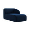 SOFAELEMENT Rechts Samt Stoff Blau - Türkis/Schwarz, Holzwerkstoff/Kunststoff (91/75/166cm) - Makamii