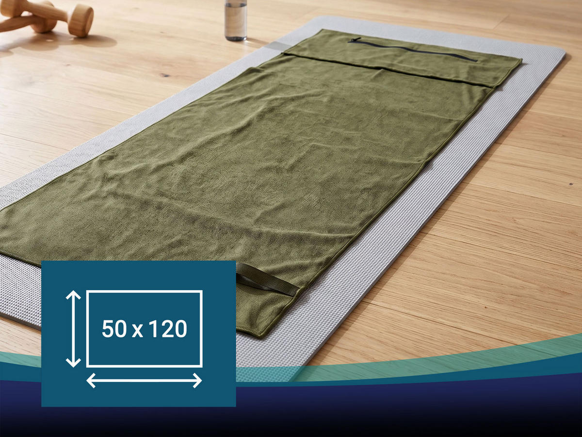 HANDTÜCHER, 50x120 cm, 85% Polyester 15% Nylon, Grün - Olivgrün, Textil (50/120cm) - Zollner