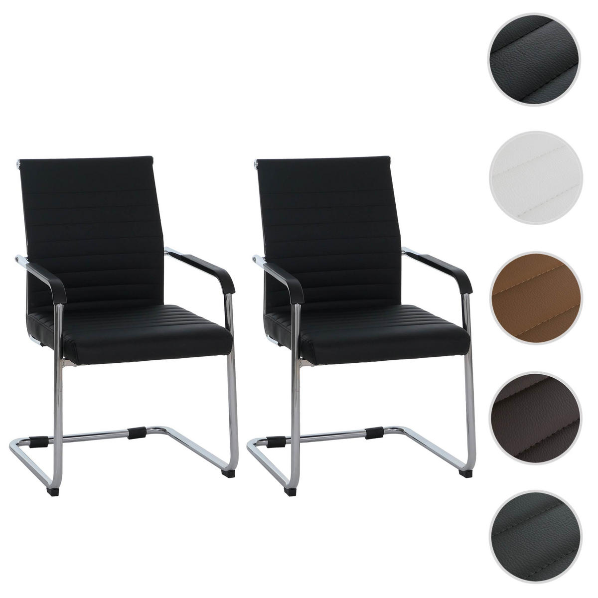 BESUCHERSTUHL Schwarz - Schwarz, Kunststoff (56/87/59cm) - MCW