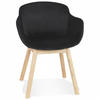 STUHL mit Armlehnen Schwarz 59x80x54cm - Eichefarben/Schwarz, Holz/Textil (59/80/54cm) - AlterEgo