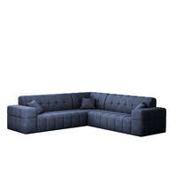 ECKSOFA Corner NIMES Stoff Perfect Harmony Dunkelblau - Dunkelblau, Holz (246/246cm) - Kaiser Möbel