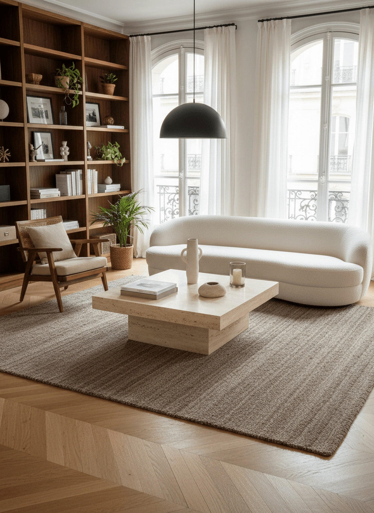 SCHLINGENTEPPICH im natürlichen Stil bruin - Braun, Textil (200/290cm) - AFK Living