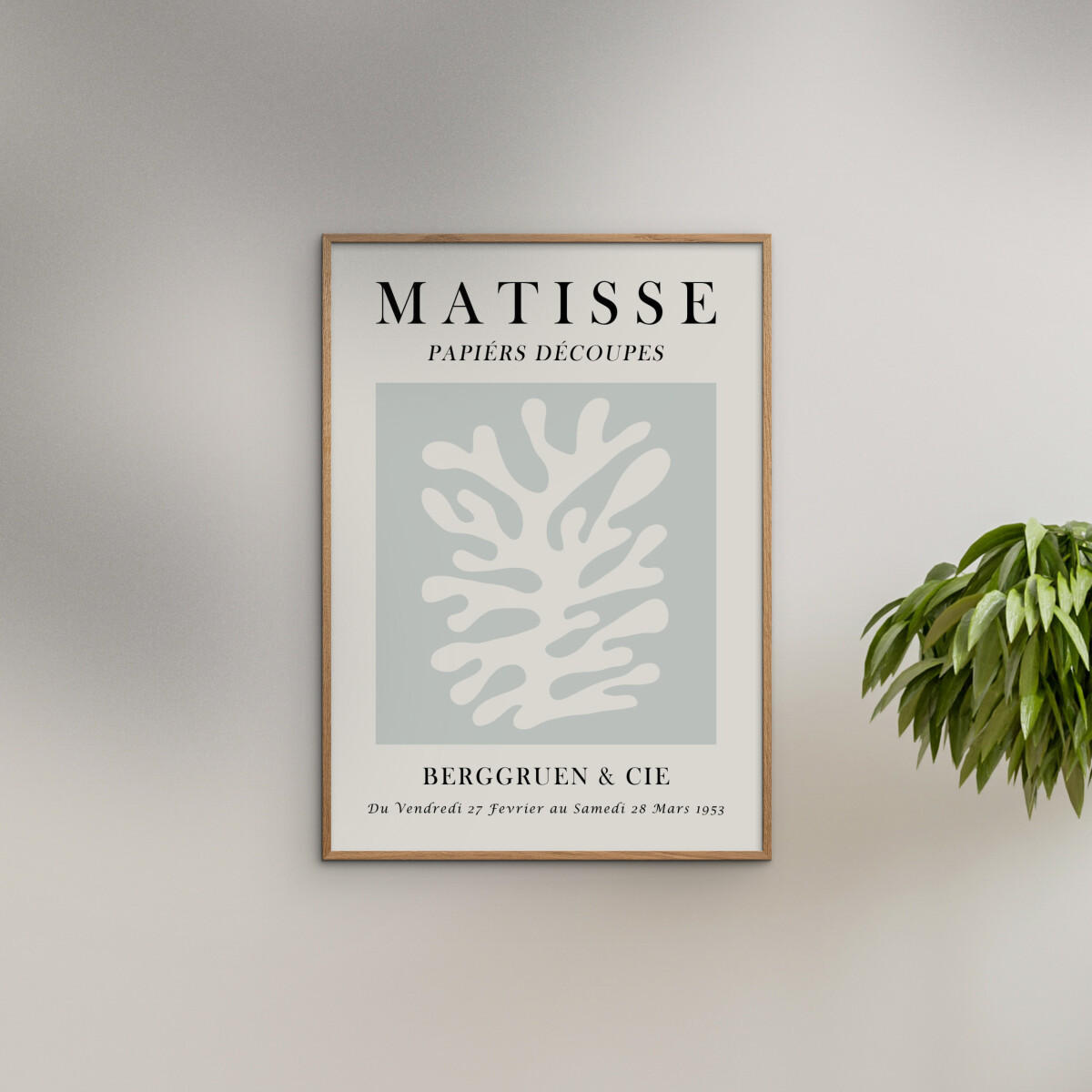 POSTER Vitor Costa - Matisse floral art 3 - Blau, Papier (50/70/0.1cm) - Poster&Frame