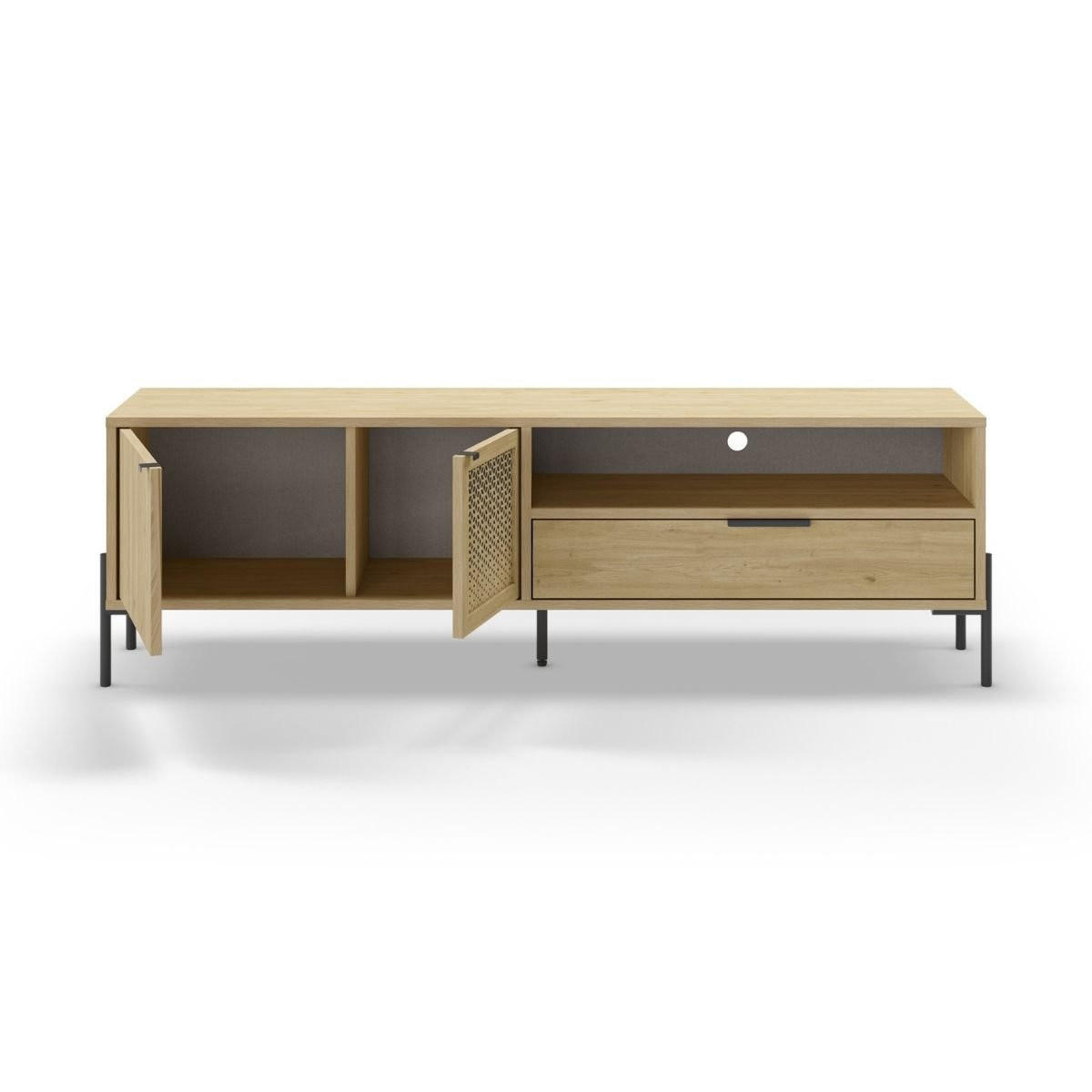 TV-SCHRANK 2 Türen 1 Schublade 1 Nische L160 cm - Inca - Apfelbaumfarben, Holzwerkstoff (35/50/160cm) - Calicosy