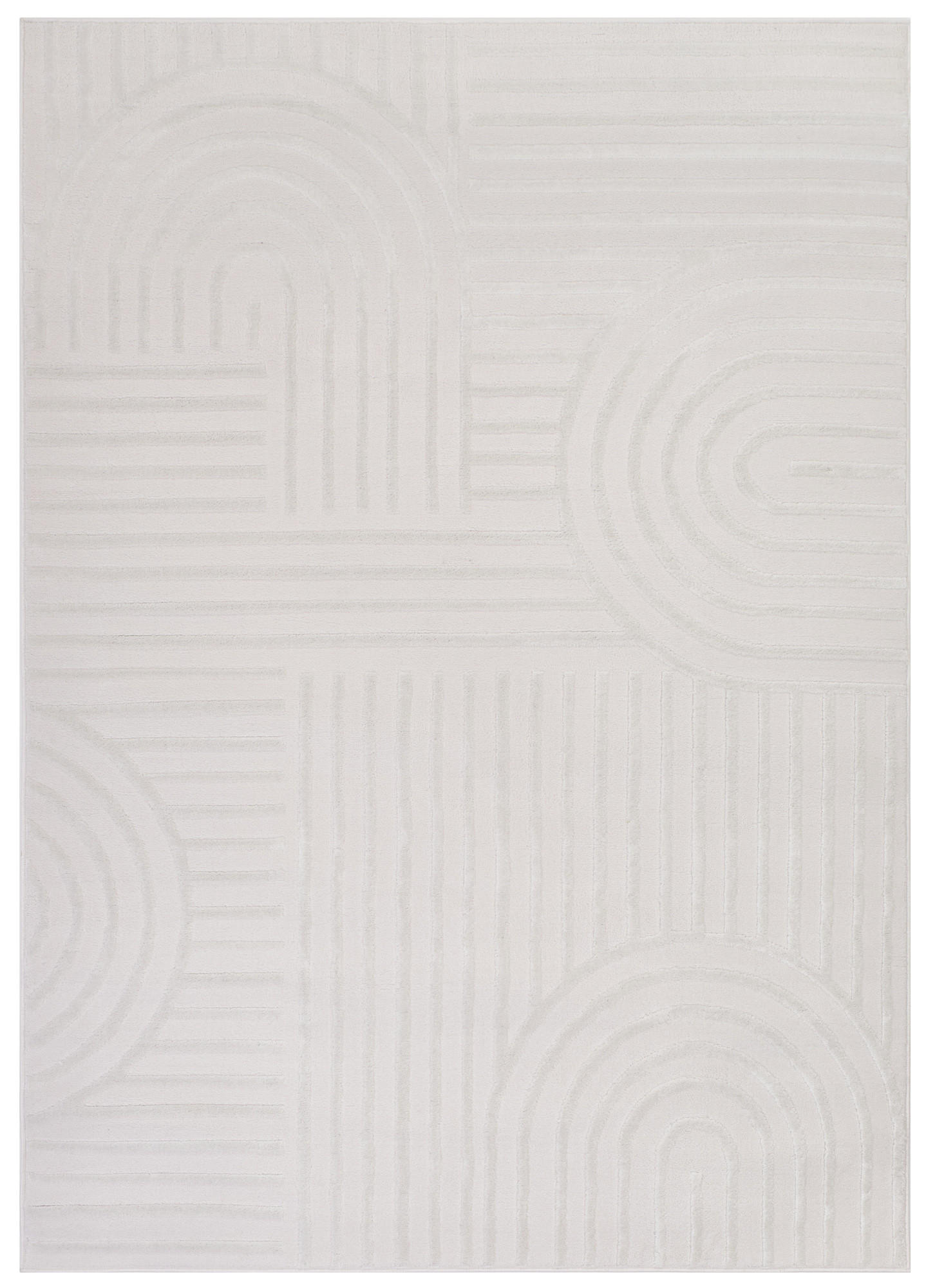 TEPPICH HYGGE Weiß 120/170 cm - Weiß, Kunststoff (120/170cm) - Tapiso