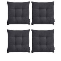 STUHLKISSEN 4er Set Inga - Anthrazit, Textil (35/35/5cm) - Magma Heimtexx