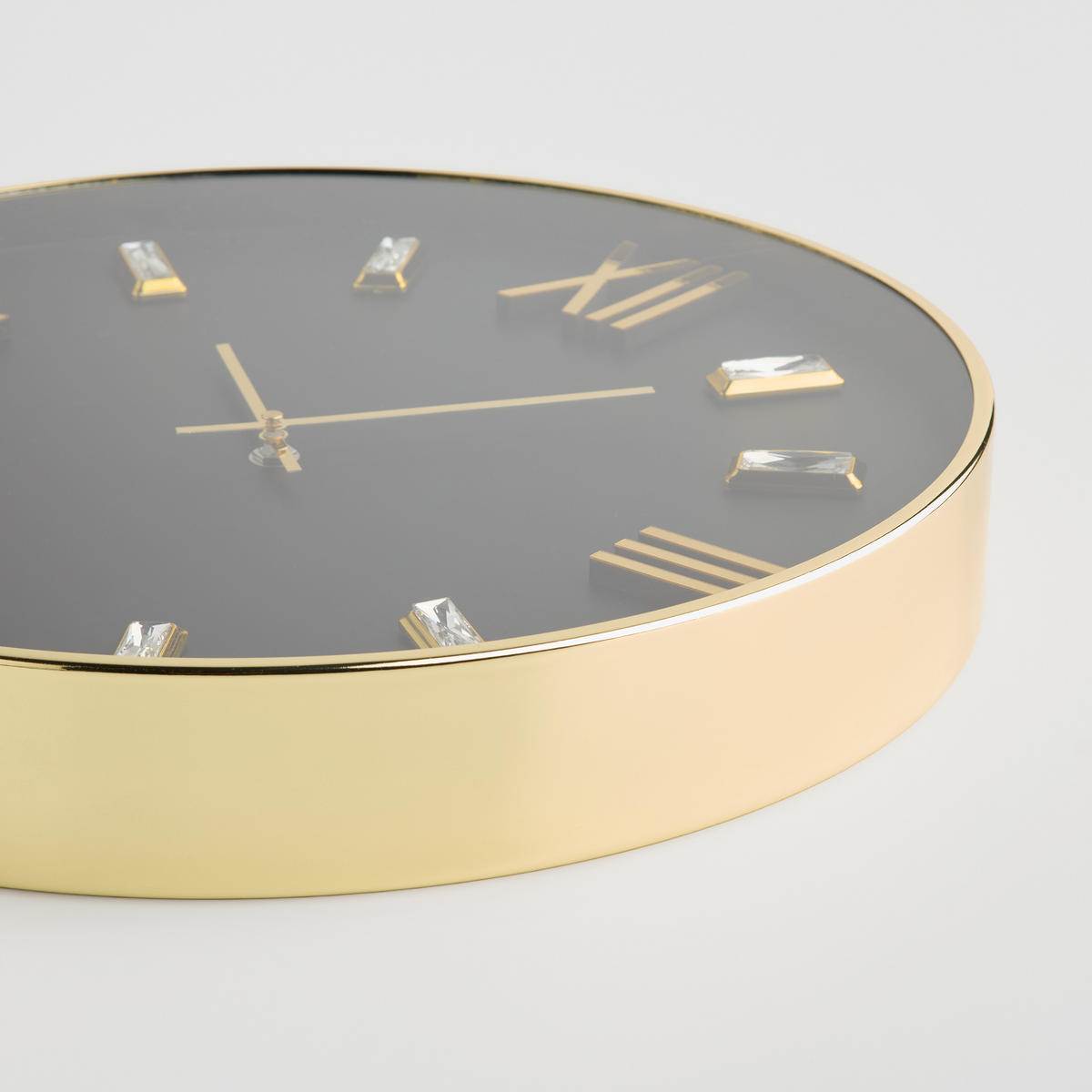 WANDUHR Lunex 40x6cm, Schwarz - Schwarz, Kunststoff (6/1/40cm) - home&you