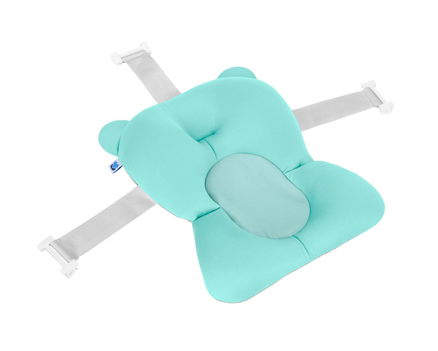 BADEKISSEN Bär Badehilfe türkis Wannenauflage, Baby-Badewannenkissen, Clips - Türkis, Kunststoff (32/45cm) - Kikka boo
