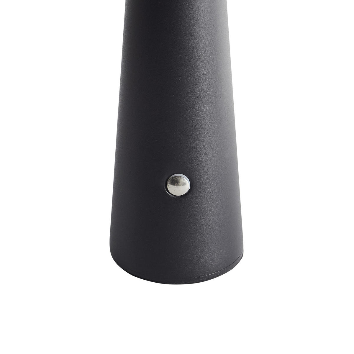 LED-TISCHLEUCHTE Schwarz/Weiß Agusan - Schwarz/Weiß, Metall (14/14/25cm) - Beliani