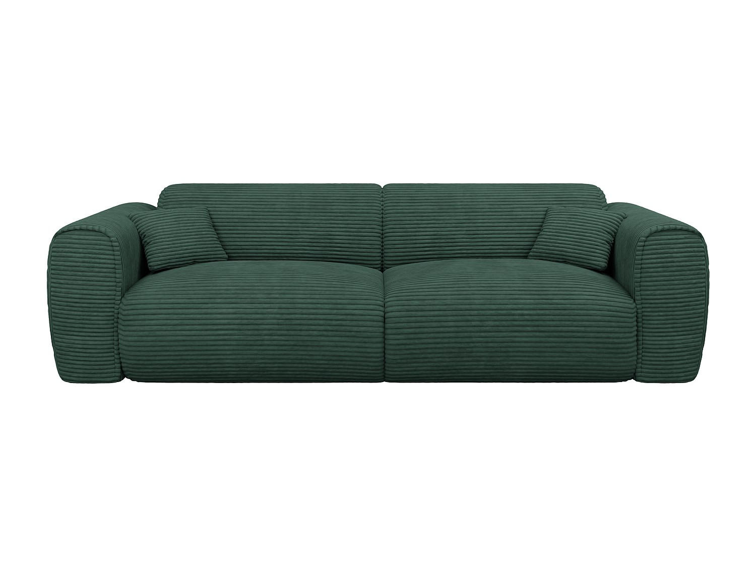 SCHLAFSOFA - 4 Personen - Samt, Stoff - Tannengrün - - Waldgrün, Textil (236/73/100cm) - Vente-Unique
